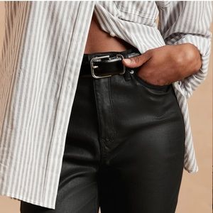 Banana Republic Factory High rose coated black skinny jean